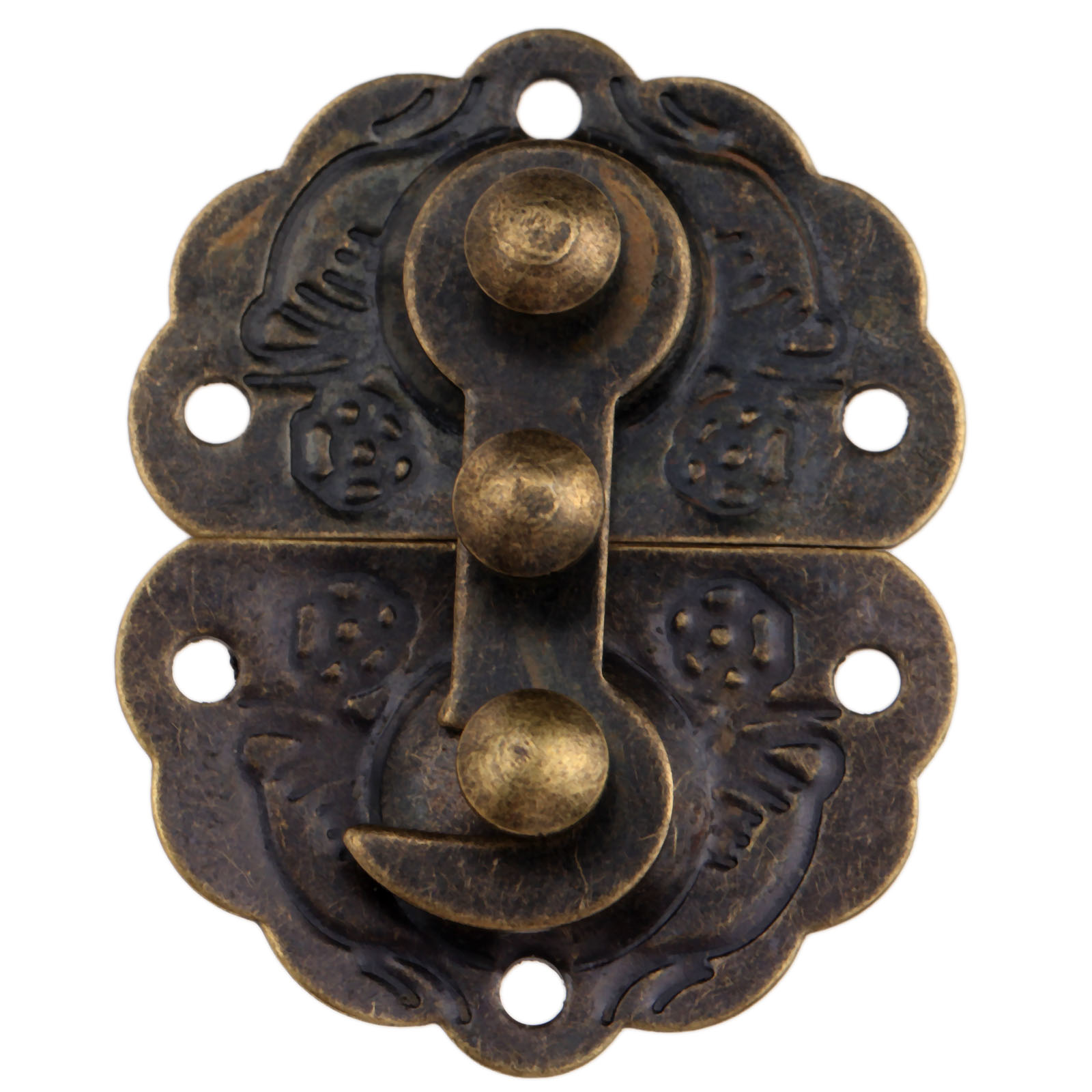 Furniture Interlocking Hardware - 1 adet antik bronz kutusu mandalı