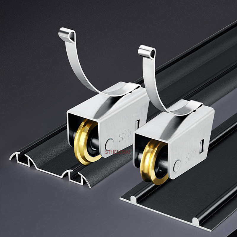 Furniture Rails Hardware - 2 adet paslanmaz çelik parça kasnak