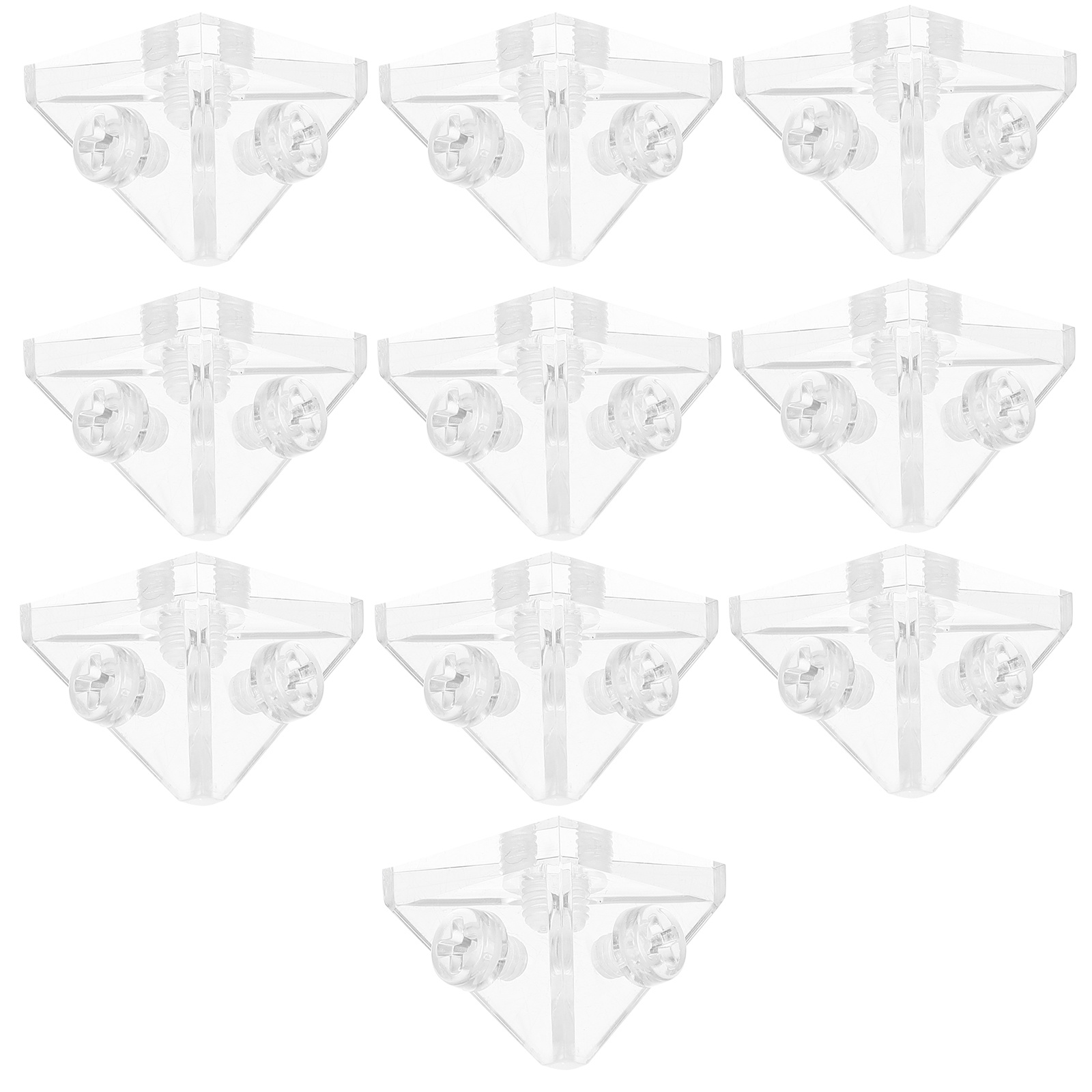 Shelf Bracket Pair - 10 Adet Şeffaf Akrilik Köşeli Braketler