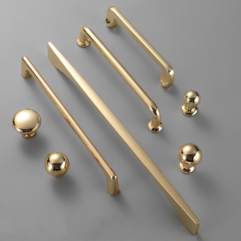 Furniture Hardware Gold - Çinko alaşımı parlak altın mutfak dolabı