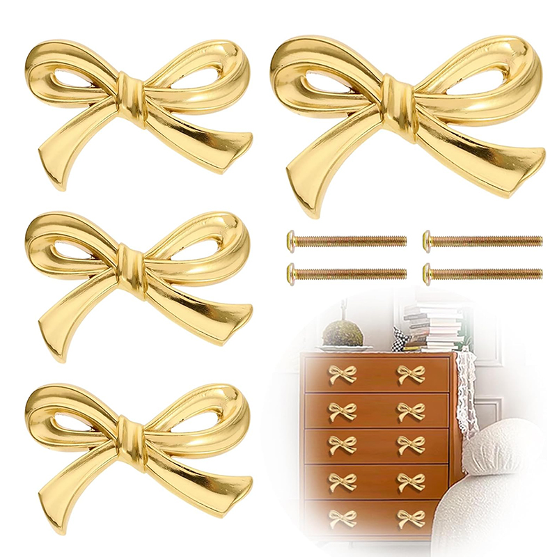 Furniture Hardware Gold - 2/4/8 adet yay şekli çekmece topuzu