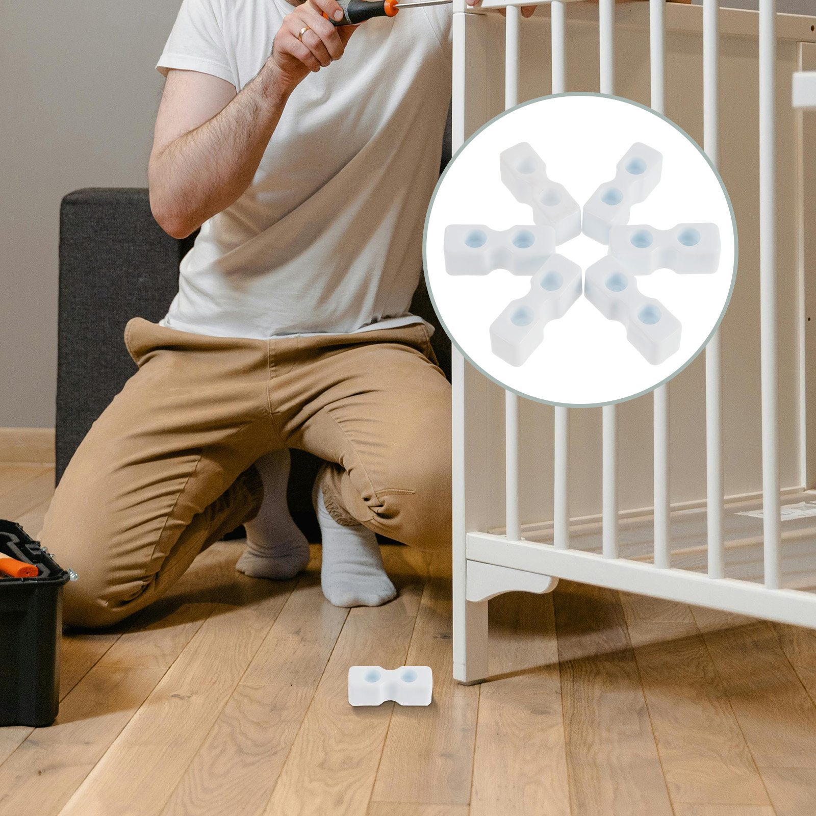 Furniture Rails Hardware - 20 Adet Bebek Beşiği Vidaları, Plastik