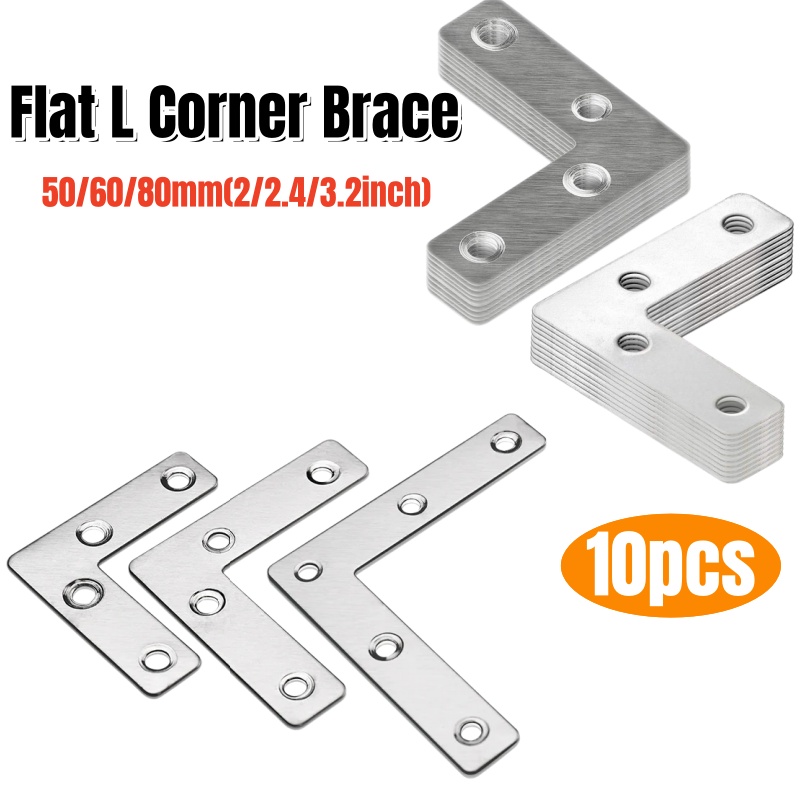 10 adet L Şekli Düz Açı Köşe D - Joint Connector Bracket incelemesi ve fiyatı